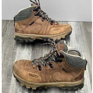 Rocky Womens RKS0301 Oxford WP Brown Leather Waterproof Hiking Boots Size 7M
